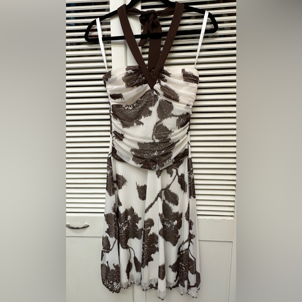 Jessica Tie Up Halter Floral Dress Size 6